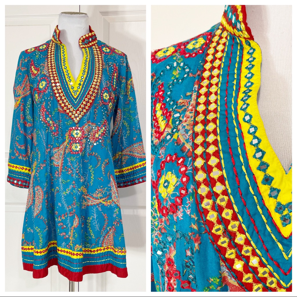 Nwt! Barbara Gerwit Embroidered Dress